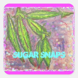 Sugar Snaps Square Sticker