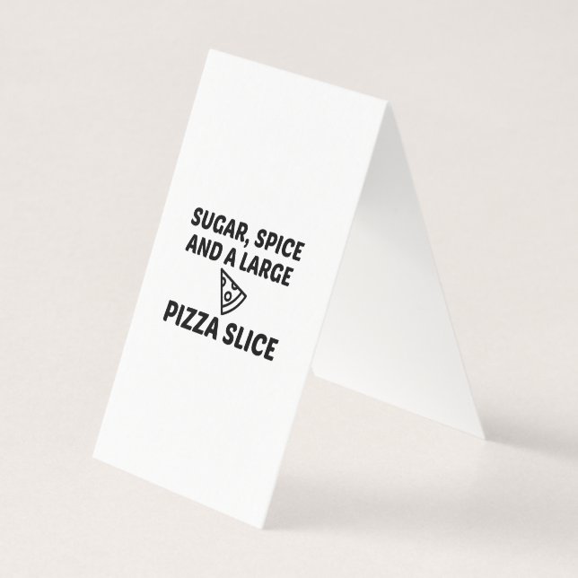 SUGAR SPICE AND A LARGE PIZZA SLICE BUSINESS CARD (Back)