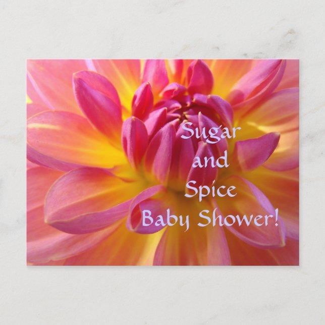 Sugar & Spice Baby Shower! It's a Girl invitations (Front)