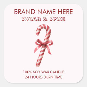 Sugar & Spice Candy Cane Christmas Labels