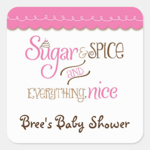 Sugar Spice & Everything Nice Party Favour Sticker