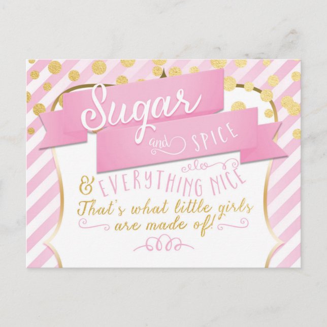 Sugar & Spice Girls Announcement Photo Postcard (Front)