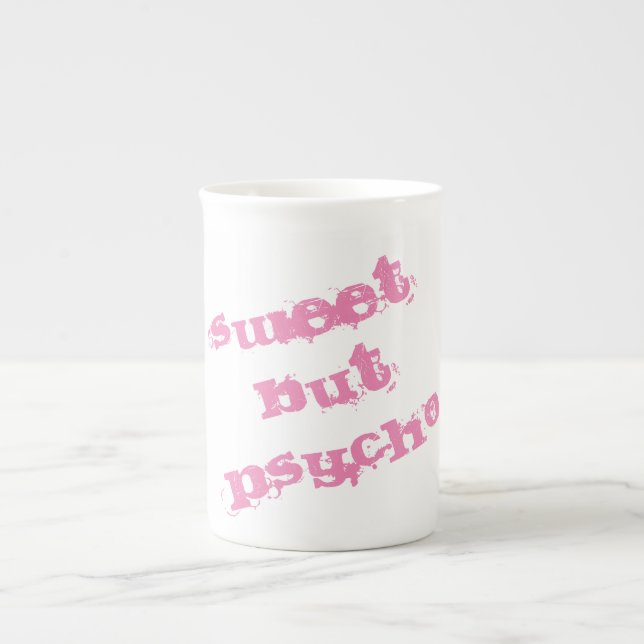 Sugar, Spice & Slightly Unhinged Bone China Mug (Front)