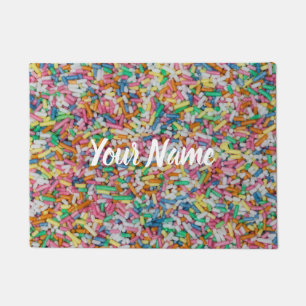 Sugar sprinkles colourful background gift doormat