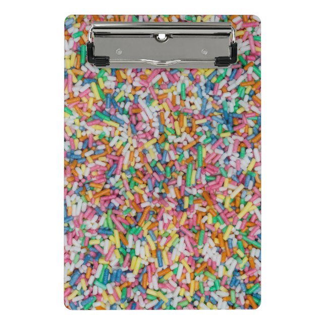 Sugar sprinkles colourful background gift mini clipboard (Front)