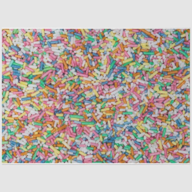 Sugar sprinkles colourful background gift tissue paper (Front)
