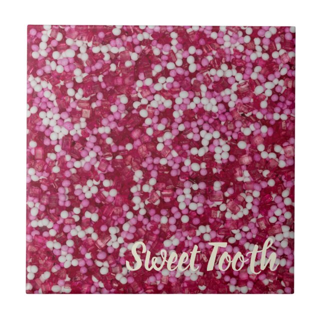 Sugar sprinkles colourful baking crystals gift tile (Front)