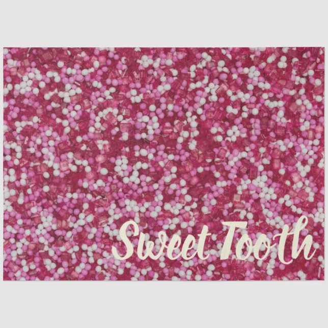 Sugar sprinkles colourful baking crystals gift tissue paper (Front)