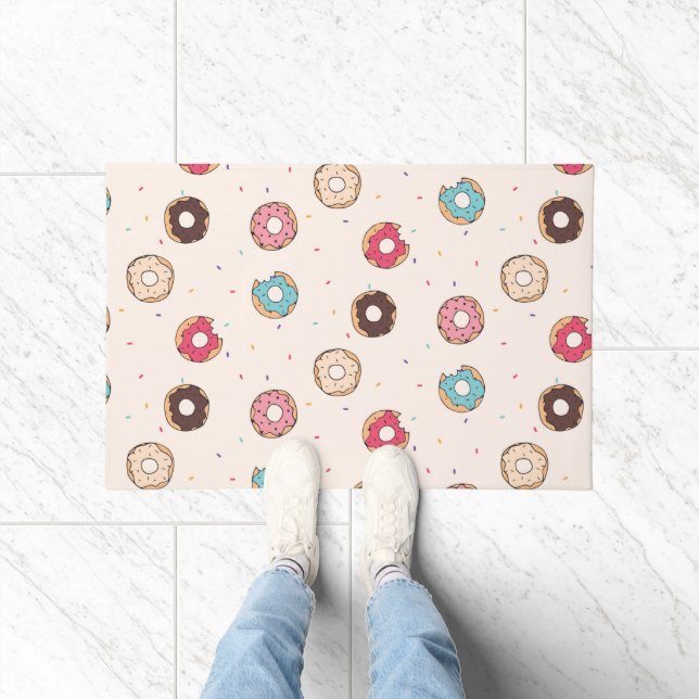 Sugar Sweet Doughnut Pattern Doormat (Indoor)