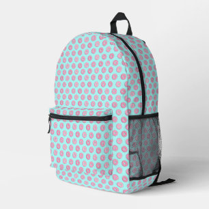 Sugar Sweet Pink Glazed Donuts Printed Backpack