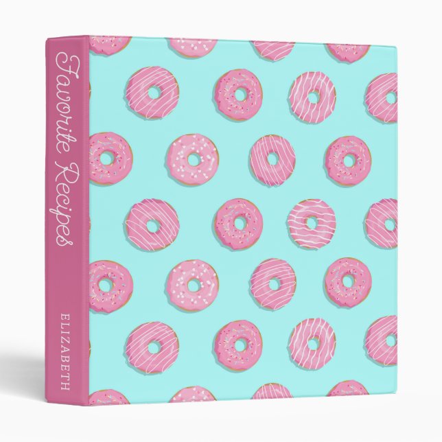 Sugar Sweet Pink Glazed Doughnuts | Favourite Reci Binder (Front/Spine)
