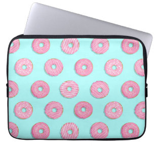 Sugar Sweet Pink Glazed Doughnuts Laptop Sleeve