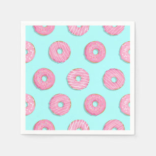 Sugar Sweet Pink Glazed Doughnuts Napkin