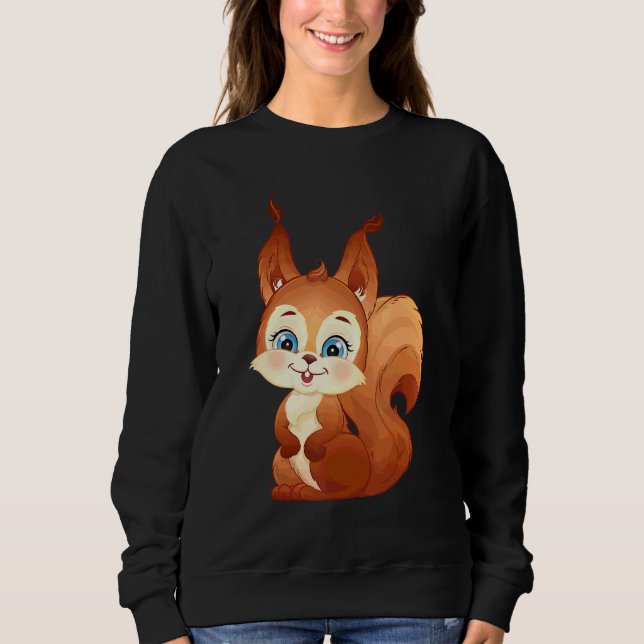 Sugar Sweet Squirrel With Big Eyes Sweatshirt (Front)