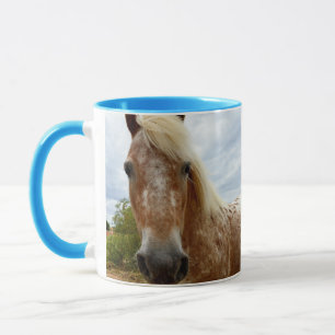 Sugar The Appaloosa Horse, Blue Combo Coffee Mug