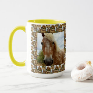 Sugar The Appaloosa Horse With Horses Border, Mug