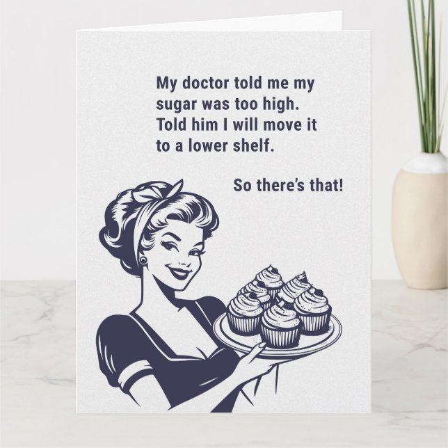 Sugar Too High Retro Women Greeting Card (Front)