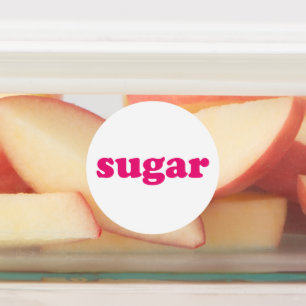 Sugar white hot pink modern typography food