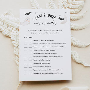 SUGARBOO Halloween Over Or Under Baby Shower Game Invitation