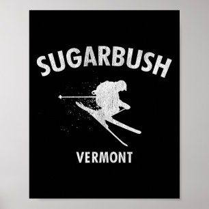 Sugarbush Skiing Tee Vermont Ski Poster