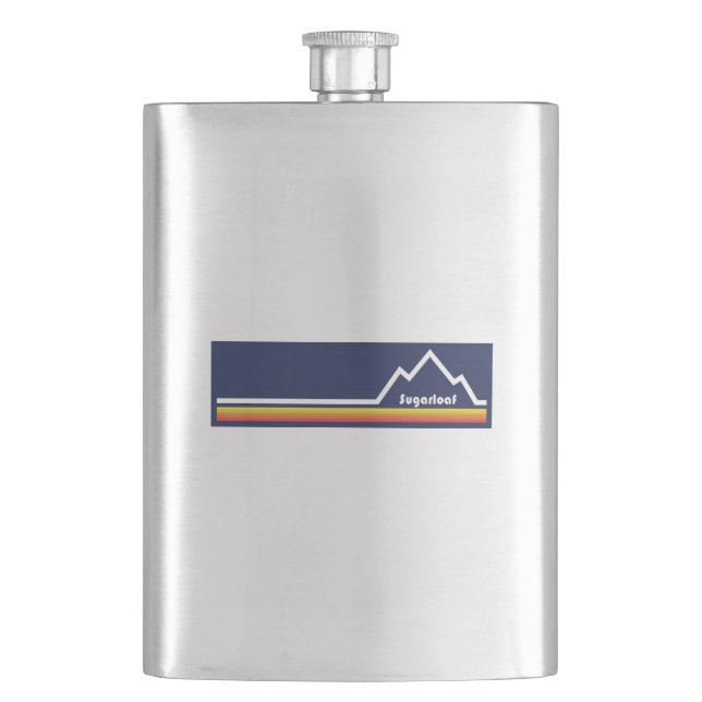 Sugarloaf Mountain, Maine Hip Flask (Front)