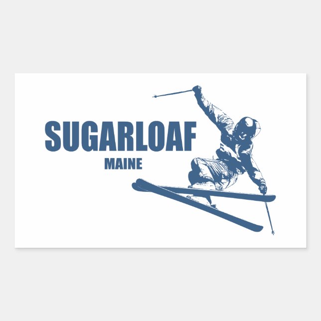 Sugarloaf Mountain Maine Skier Sticker (Front)