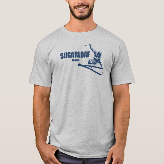 Sugarloaf Mountain Maine Skier T-Shirt (Front)