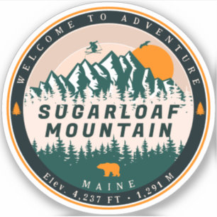 Sugarloaf Mountain Maine Skiing Sunset Souvenir