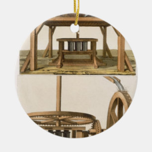 Sugarmills, Antilles (colour engraving) Ceramic Ornament