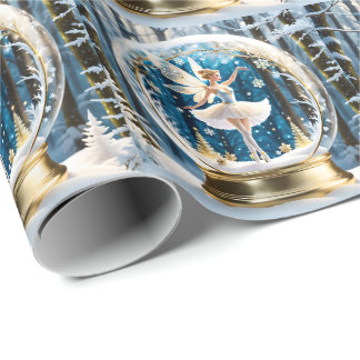 Sugarplum Fairy Ballerina Christmas Wrapping Paper