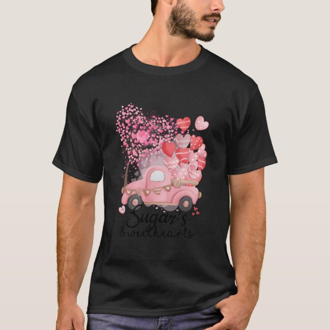 Sugar'S Sweethearts Tree And Truck Valentine T-Shirt (Front)