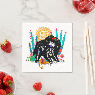 SUGARSKULL NIRVANA chow dog halloween  Napkin