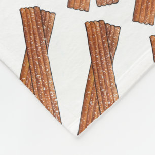 Sugary Churro Fried Dough Pastries Churros Print Fleece Blanket
