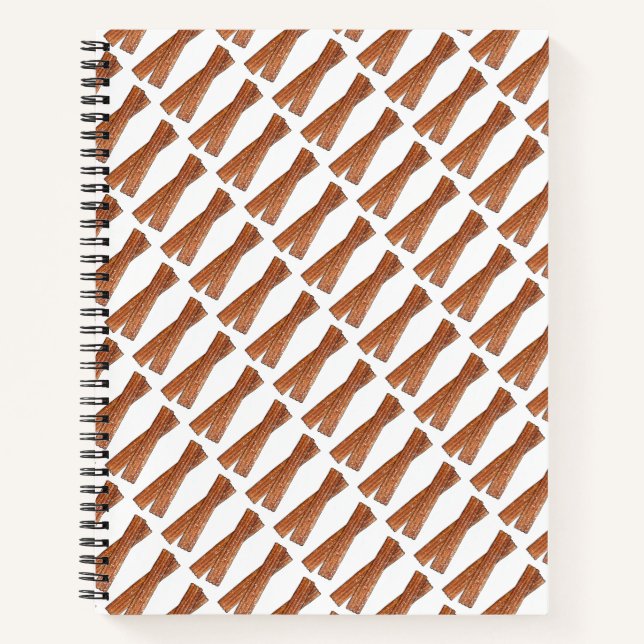 Sugary Churro Fried Dough Pastries Churros Print Notebook (Front)