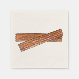 Sugary Churro Fried Dough Pastry Spanish Food Napkin