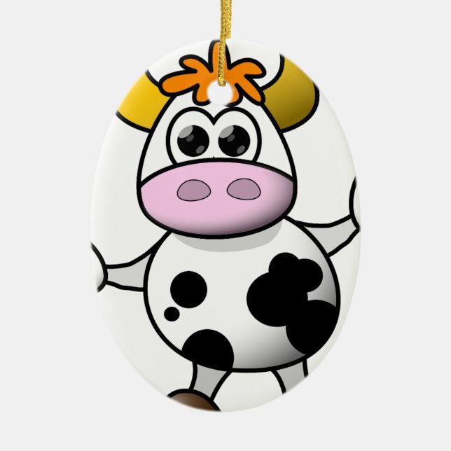Suggestive cow ceramic ornament (Front)