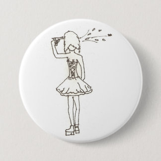 Suicidal Girl 3 Inch Round Button