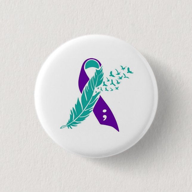 Suicide Awareness 1 Inch Round Button (Front)