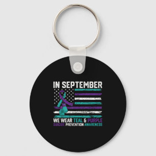 Suicide Awareness 2024 In September We Wear Teal P Keychain