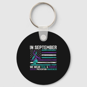 Suicide Awareness 2024 In September We Wear Teal P Keychain