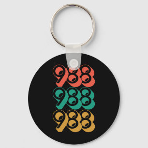 Suicide Awareness - 988  - Suicide Prevention 988  Keychain