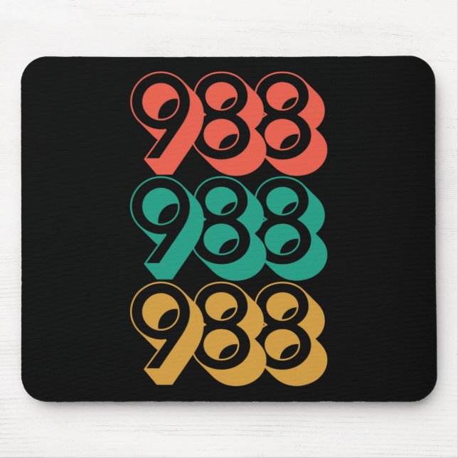 Suicide Awareness - 988  - Suicide Prevention 988  Mouse Pad (Front)