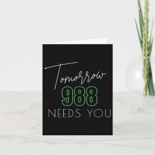 Suicide Awareness 988 - Suicide Prevention Card