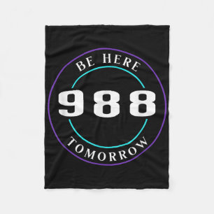 Suicide Awareness 988 - Suicide Prevention Fleece Blanket