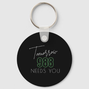 Suicide Awareness 988 - Suicide Prevention Keychain