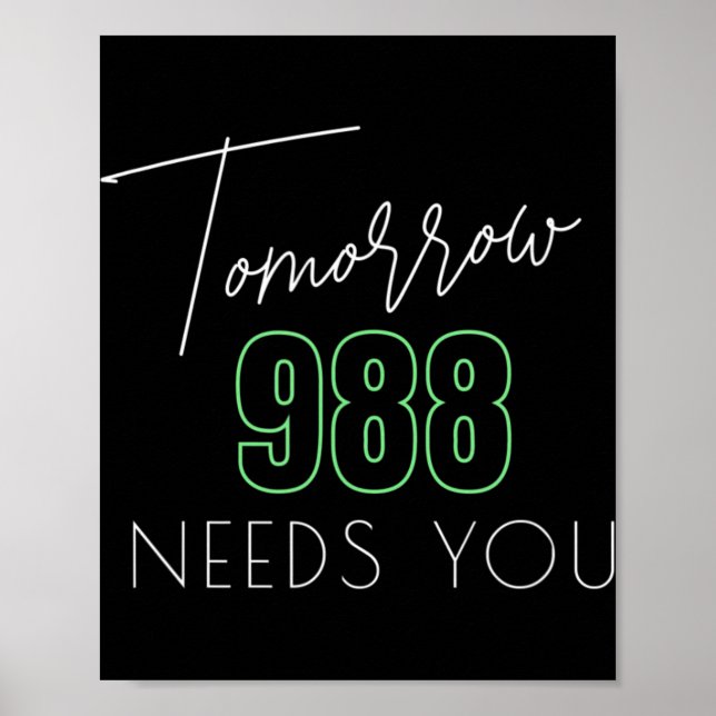 Suicide Awareness 988 - Suicide Prevention  Poster (Front)