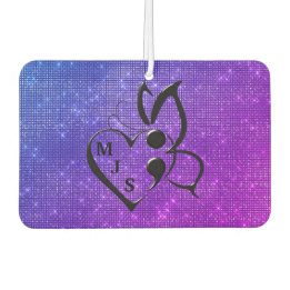 Suicide Awareness Butterfly Semicolon Heart Air Freshener