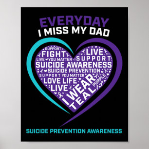 Suicide Awareness Dad Women Men Suicide Prevention Poster