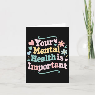 Suicide Awareness Depression Anxiety Mental Health Card