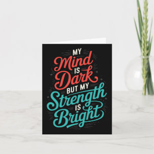 Suicide Awareness Depression Anxiety Mental Health Card